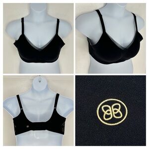 Honeylove CrossOver Lace Bra Black Size Large 36C Equivalent‎ Wireless Contour